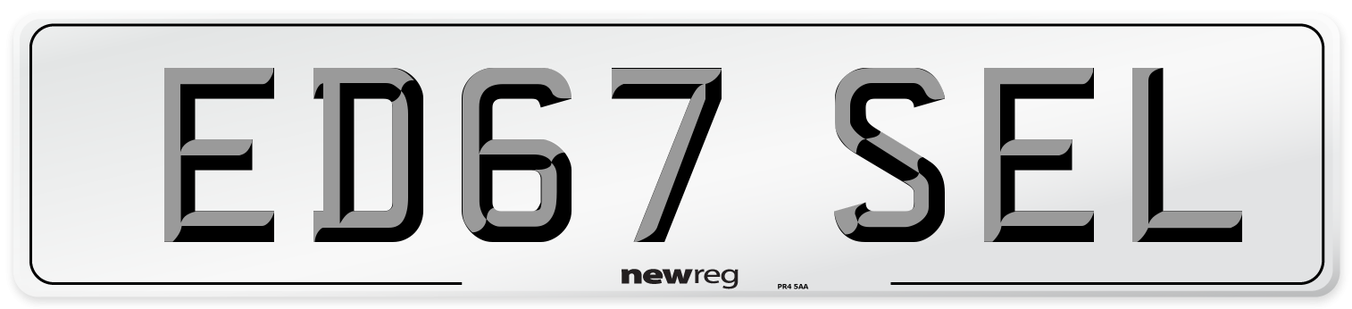 ED67 SEL Number Plate from New Reg